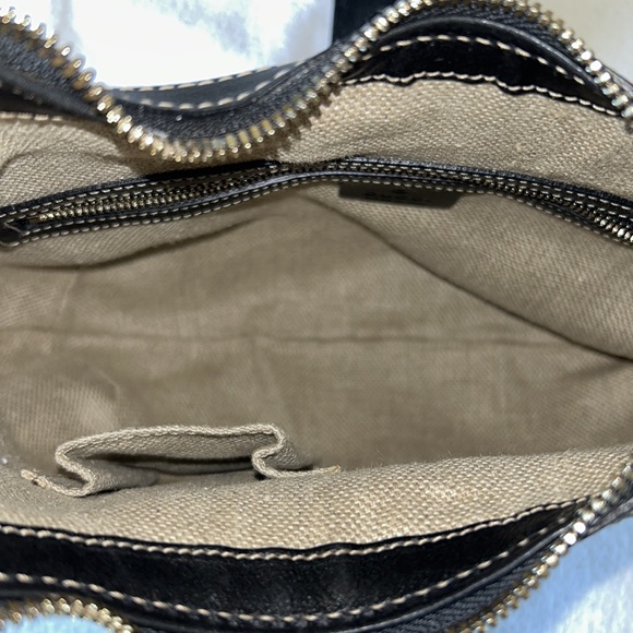 Gucci Crest Leather & Canvas Hobo Bag AUTHENTIC - Picture 10 of 16